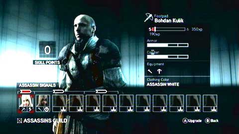If you use the pigeon house again, you'll be able to manage your Apprentices and choose their abilities after they get next experience level - Memory 3 - Sequence 3 - Lost and Found - Assassins Creed: Revelations - Game Guide and Walkthrough