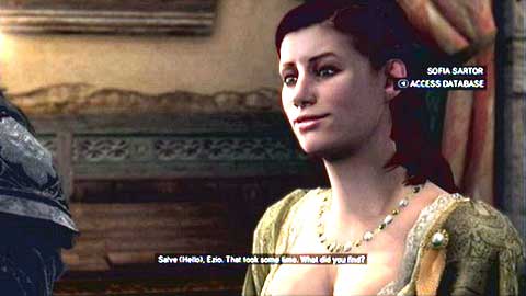 This is only a cinematic, where Ezio talks with Sofia about Nicolo Pollo's map - Memory 7 - Sequence 3 - Lost and Found - Assassins Creed: Revelations - Game Guide and Walkthrough