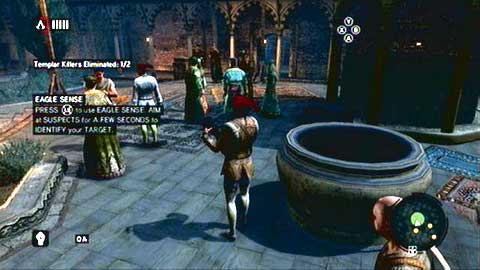 Use the same method to get rid of the second traitor and then walk to the other part of the courtyard - Memory 1 - p. 2 - Sequence 4 - The Uncivil War - Assassins Creed: Revelations - Game Guide and Walkthrough