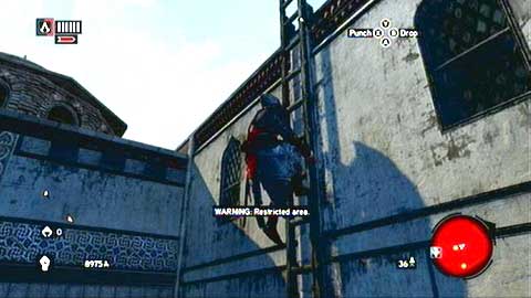In the other corner you'll find a ladder - Memory 2 - Sequence 4 - The Uncivil War - Assassins Creed: Revelations - Game Guide and Walkthrough