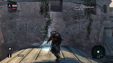 After finding it you can jump down and go to the indicated place - Memory 4 - Sequence 4 - The Uncivil War - Assassins Creed: Revelations - Game Guide and Walkthrough