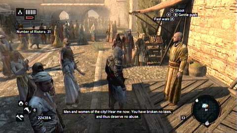 Your first task is to bribe three Harolds on the courtyard - Memory 2 - Sequence 5 - Heir to The Empire - Assassins Creed: Revelations - Game Guide and Walkthrough