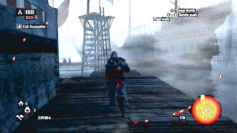 At the end of the short bridge you'll find a ladder, leading to the top of the scaffolding - Memory 3 - Sequence 5 - Heir to The Empire - Assassins Creed: Revelations - Game Guide and Walkthrough