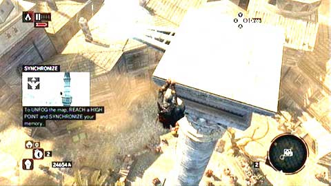 To start this memory, you need to climb the high pillar standing in the centre of the square - Memory 5 - Sequence 5 - Heir to The Empire - Assassins Creed: Revelations - Game Guide and Walkthrough