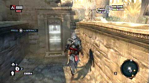 In order to start the mission, walk through the door in abandoned ruins - Memory 6 - Sequence 5 - Heir to The Empire - Assassins Creed: Revelations - Game Guide and Walkthrough