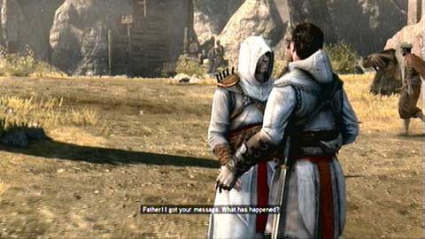 Once you get to the destination, you'll meet your son, who will give you an infinite number of throwing knives - Memory 7 - Sequence 5 - Heir to The Empire - Assassins Creed: Revelations - Game Guide and Walkthrough