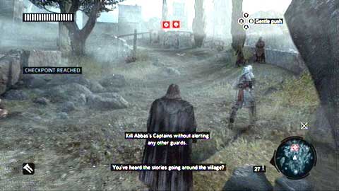 After watching the cinematic, follow the blue marked assassin, until you see first two captains - Memory 7 - Sequence 6 - Fortune's Disfavor - Assassins Creed: Revelations - Game Guide and Walkthrough