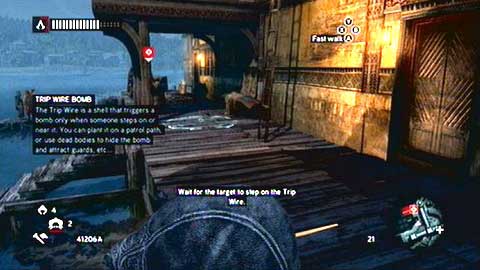 When you get to the whit comb, your target will walk towards the trap - Sticky Situations; Tripwire - Piri Reis Missions - Assassins Creed: Revelations - Game Guide and Walkthrough