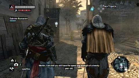 After conversation with the recruit, a short race begins - Missions 8&9 - Master Assassin Missions - Assassins Creed: Revelations - Game Guide and Walkthrough