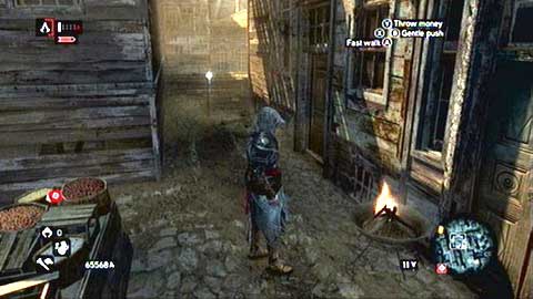 It hovers in the roofed dead-end street - Constantine District (11-21) - Animus data fragments - Assassins Creed: Revelations - Game Guide and Walkthrough