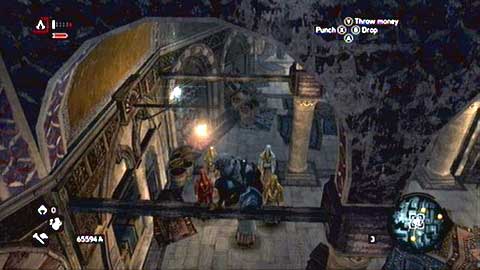 It is placed over lantern hanging in the bazaar - Imperial District (13-22) - Animus data fragments - Assassins Creed: Revelations - Game Guide and Walkthrough