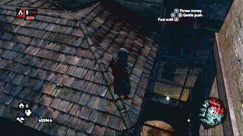 It is located on stone arch built over the street - Imperial District (13-22) - Animus data fragments - Assassins Creed: Revelations - Game Guide and Walkthrough