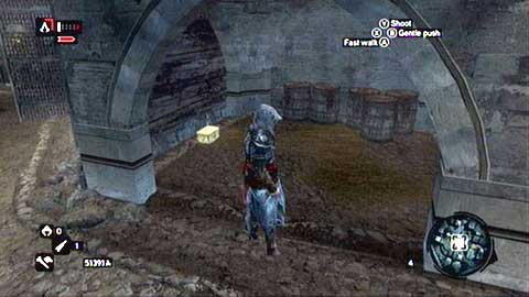 You will find it under a stone arch next to barrels - Galata District (01-12) - Treasure chests - Assassins Creed: Revelations - Game Guide and Walkthrough
