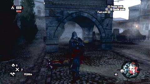 The chest lies under a stone tower - Imperial District (01-10) - Treasure chests - Assassins Creed: Revelations - Game Guide and Walkthrough