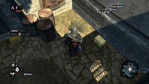 Same as previous treasure, it is also hidden in a small yard - Imperial District (11-20) - Treasure chests - Assassins Creed: Revelations - Game Guide and Walkthrough