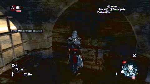 You can find it under a covered walkway - Location of pages - Ishak Pashas memoir pages - Assassins Creed: Revelations - Game Guide and Walkthrough