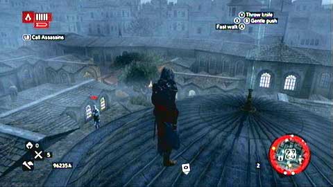 It hovers over the dome of the bazaar - Location of pages - Ishak Pashas memoir pages - Assassins Creed: Revelations - Game Guide and Walkthrough
