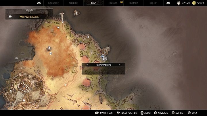 The next Shrine is nearby, at the north-east edge of the map - Atlas Fallen: All Heavenly Shrines locations - Secrets and Finds - Atlas Fallen Guide