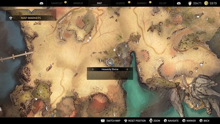 The next Shrine is in the center of the map, near the Watchtower - Atlas Fallen: All Heavenly Shrines locations - Secrets and Finds - Atlas Fallen Guide