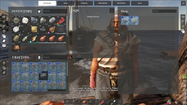 You need to accumulate a large amount of resources to craft a ship. - Why I cannot develop character past level 8 in ATLAS? - FAQ - ATLAS Guide and Tips