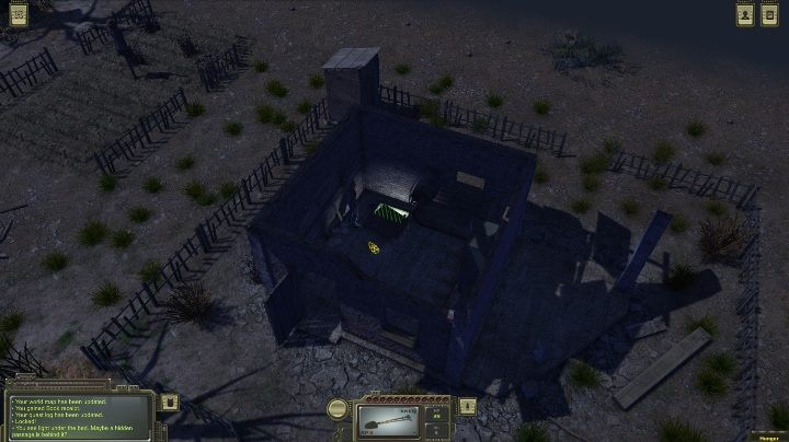 Open the trap door and go down to the bunker beneath the cabin - How do I get the first firearm? - Armament - ATOM RPG Guide