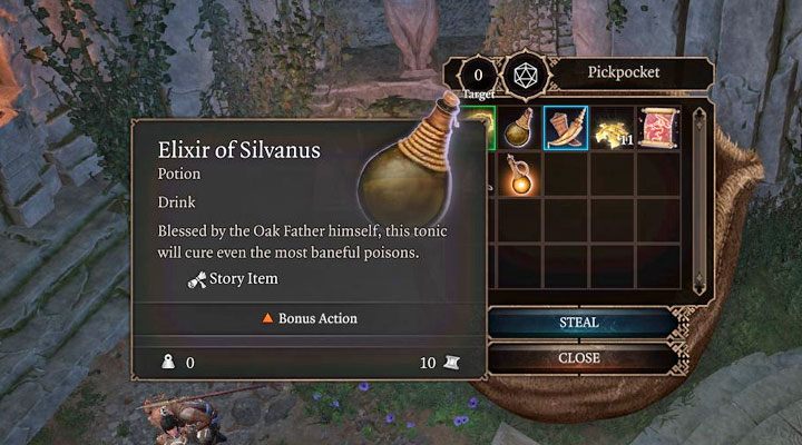 The third option is to sneak up on Nettie and use the pickpocket option - Baldurs Gate 3: Nettie and the antidote - puzzle solution - Baldurs Gate 3: Puzzles - Baldurs Gate 3 Guide, Walkthrough