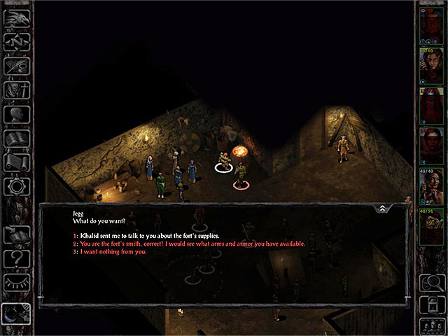 Talk with Jegg about the supplies in the fort - Crossing the Boareskyr Bridge - Main quest - Boareskyr Bridge - Baldurs Gate: Siege of Dragonspear Game Guide