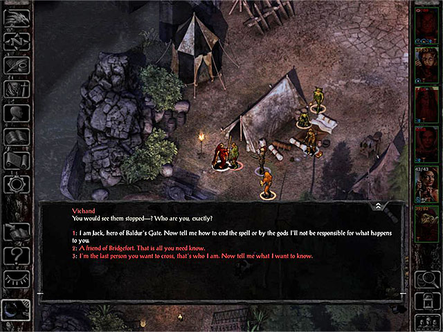 Vichand is in the western part of the crusader camp - Crossing the Boareskyr Bridge - Main quest - Boareskyr Bridge - Baldurs Gate: Siege of Dragonspear Game Guide