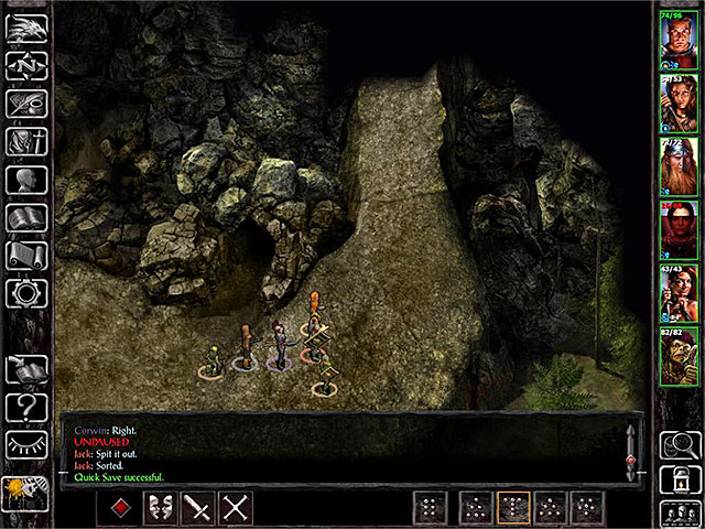 Entry to the spider cave in the Forest of Wyrms - Side Quests in Boareskyr Bridge - Boareskyr Bridge - Baldurs Gate: Siege of Dragonspear Game Guide