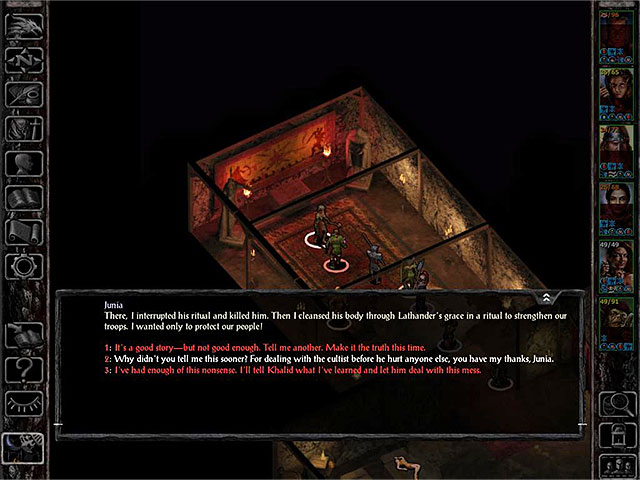 You can let Junia get out alive, or kill her - Side Quests in Boareskyr Bridge - Boareskyr Bridge - Baldurs Gate: Siege of Dragonspear Game Guide