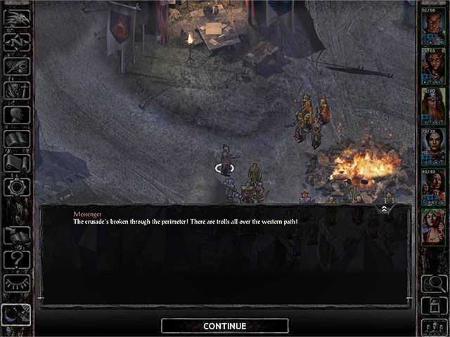 The messengers will inform the party where the enemy forces are appearing - Defending the camp - Main quest - Coalition Camp - Baldurs Gate: Siege of Dragonspear Game Guide