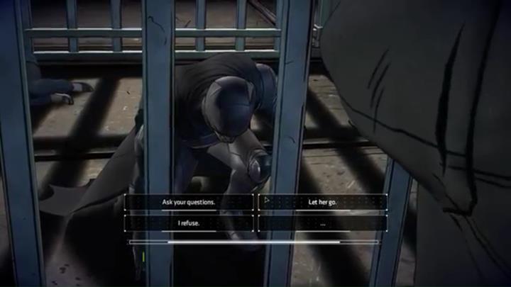 The last choice happens around the end of chapter six, when Batman is trapped - Important choices | Episode 1 - The Enigma - Episode 1 - The Enigma - Batman: The Telltale Series - The Enemy Within Game Guide