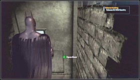 Proceed to your right and make sure that youre still using your detective mode - Walkthrough - Arkham Island - Walkthrough - Batman: Arkham Asylum Game Guide & Walkthrough