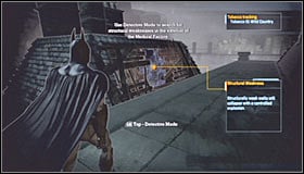 Once youre back outside use the hook to grapple up to the roof of this building - Walkthrough - Arkham Island - Walkthrough - Batman: Arkham Asylum Game Guide & Walkthrough