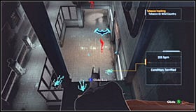 Exit the shaft and quickly use your hook to grapple up to the nearest gargoyle - Walkthrough - Medical Facility - part 1 - Walkthrough - Batman: Arkham Asylum Game Guide & Walkthrough