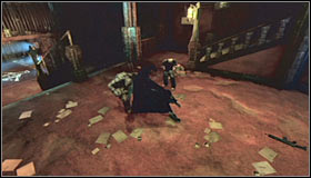 Youll find yourself standing above e very large room thats being guarded by three thugs - Walkthrough - Arkham Mansion - part 1 - Walkthrough - Batman: Arkham Asylum Game Guide & Walkthrough