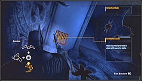 Look up and focus on finding a small edge - Walkthrough - Arkham Mansion - part 1 - Walkthrough - Batman: Arkham Asylum Game Guide & Walkthrough