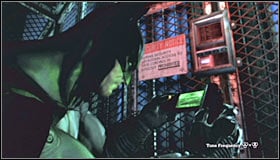 It shouldnt come as a big surprise that youll have to test this new gadget right away - Walkthrough - Penitentiary - part 1 - Walkthrough - Batman: Arkham Asylum Game Guide & Walkthrough