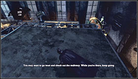 You can now try eliminating the second guard who should be patrolling the area near the entrance to the main building (screenshot #1) - Walkthrough - Intensive Treatment #2 - part 1 - Walkthrough - Batman: Arkham Asylum Game Guide & Walkthrough