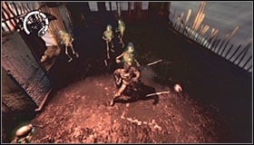 Youll end up standing inside a small arena - Walkthrough - Intensive Treatment #2 - part 2 - Walkthrough - Batman: Arkham Asylum Game Guide & Walkthrough