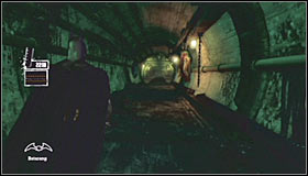 Make a few steps forward and use the Line Launcher again, this time aiming at the platform located to your right - Walkthrough - Caves #2 - part 1 - Walkthrough - Batman: Arkham Asylum Game Guide & Walkthrough