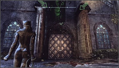 There are two big buildings in Park Row which you can examine, both containing a few Trophies and Riddles - Location info & maps | Park Row - Park Row - Batman: Arkham City Game Guide