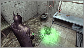 You can return down, use the newly unlocked cell entrance #1 and pick up the Trophy #2 - Batman trophies (01-14) | Park Row - Park Row - Batman: Arkham City Game Guide