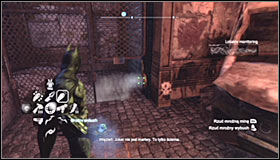 The Trophy is hidden left of the big neon sign #1 - Batman trophies (01-14) | Park Row - Park Row - Batman: Arkham City Game Guide