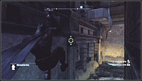 Equip the Freeze Blast and create an ice raft #1, making sure that its as close to the wall in the distance as possible - Batman trophies (01-10) | Amusement Mile - Amusement Mile - Batman: Arkham City Game Guide