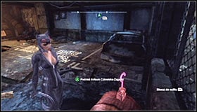 Now press RB to stick onto the ceiling #1 - Catwoman trophies | Amusement Mile - Amusement Mile - Batman: Arkham City Game Guide