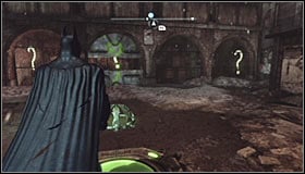 After getting to the destination, search for a pressure plate found right beside the Trophy cage #1 - Batman trophies (01-08) | Industrial District - Industrial District - Batman: Arkham City Game Guide