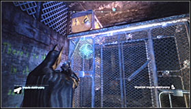 Aim at the electromagnet you have just moved (it should be in the upper left corner now) #1 - Batman trophies (09-16) | Industrial District - Industrial District - Batman: Arkham City Game Guide