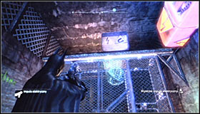 QUICKLY turn right and once again shoot at the right magnet #1 - Batman trophies (09-16) | Industrial District - Industrial District - Batman: Arkham City Game Guide