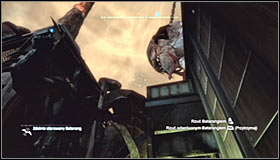 For now ignore the question mark in the distance and head north, stopping beside the Trophy cage #1 - Batman trophies (09-16) | Industrial District - Industrial District - Batman: Arkham City Game Guide